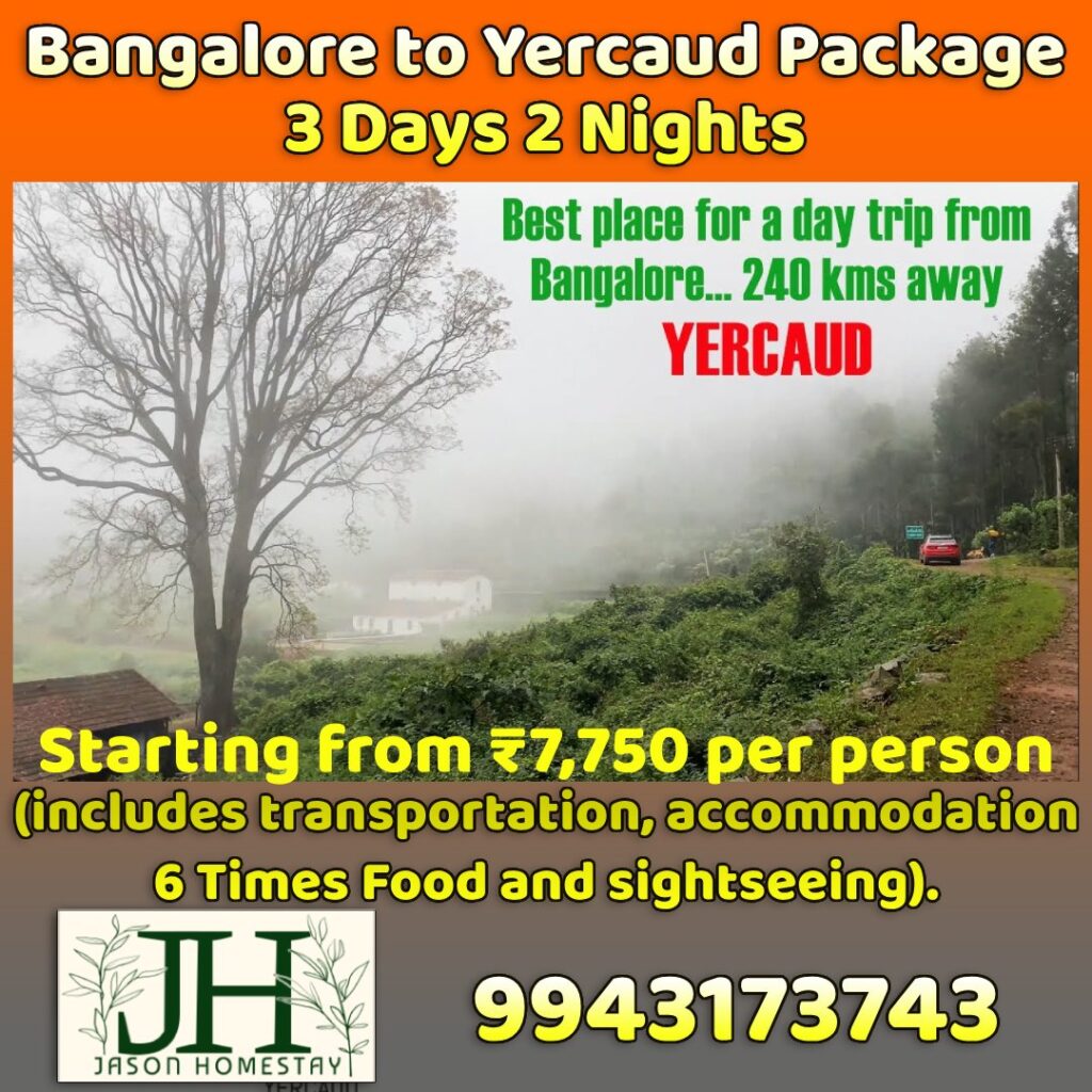 3-Days/2-Nights Bangalore to Yercaud Package