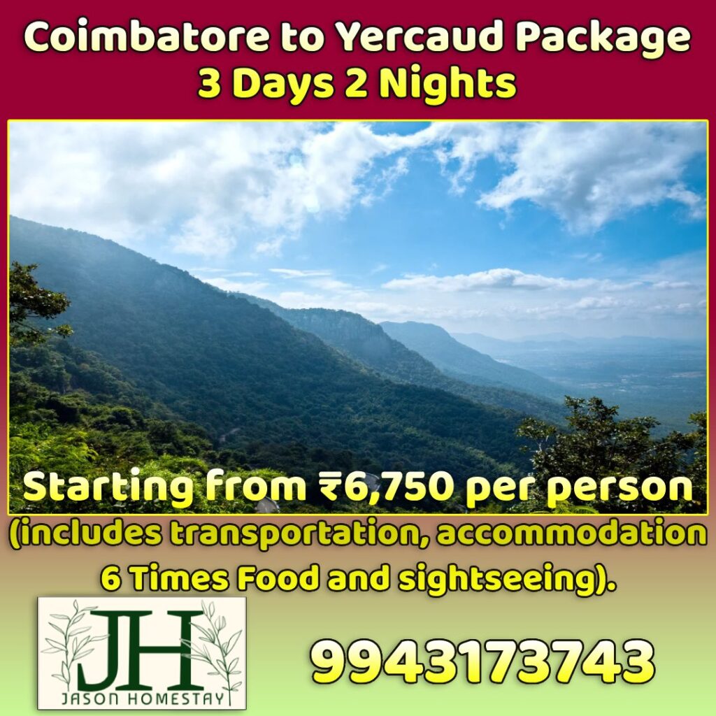 3-Days/2-Nights Coimbatore to Yercaud Tour Package